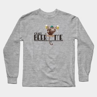 Craft Beer Monkey Dad Long Sleeve T-Shirt